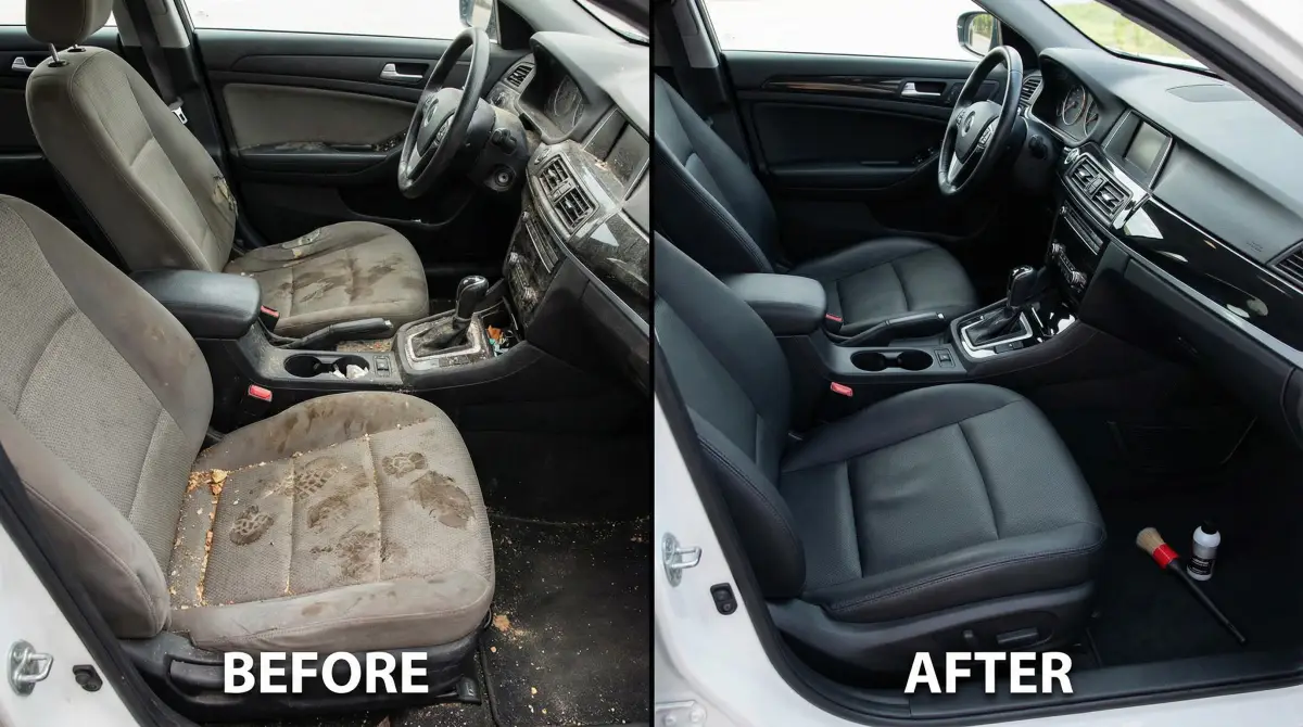 Complete interior car cleaning - Interior car cleaning