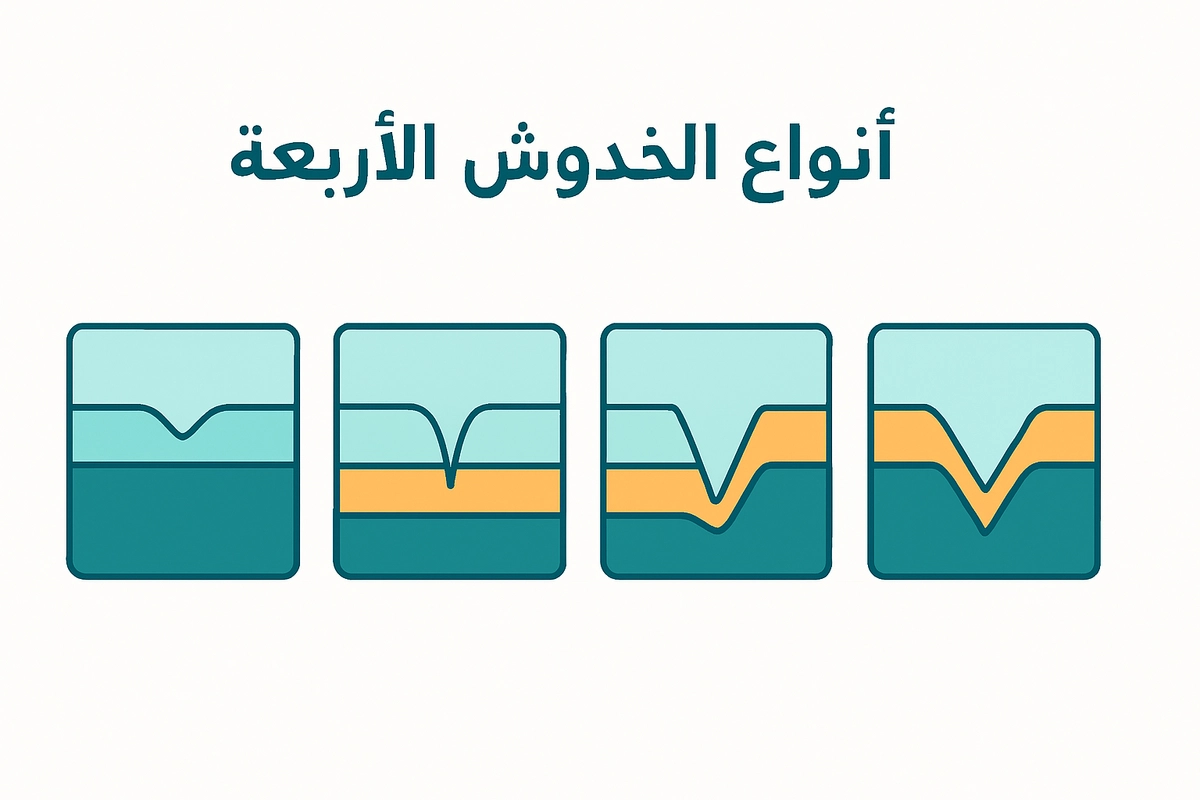 أنواع الخدوش الأربعة