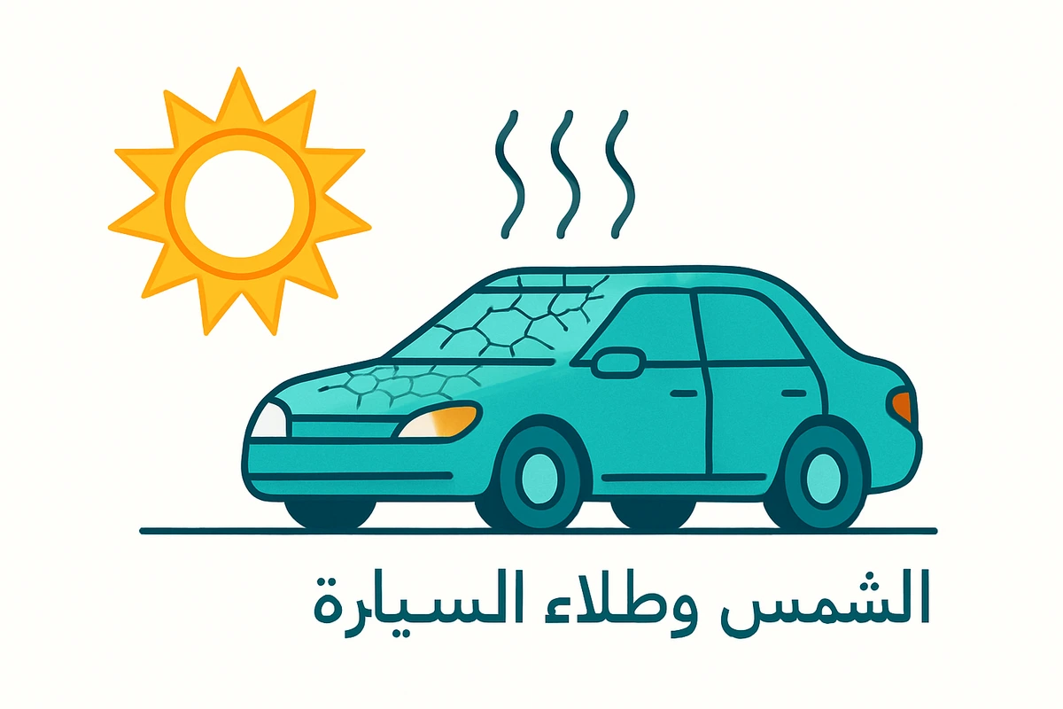 الشمس وطلاء السيارة