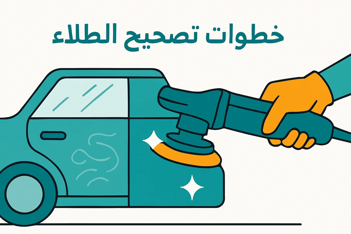 خطوات تصحيح الطلاء