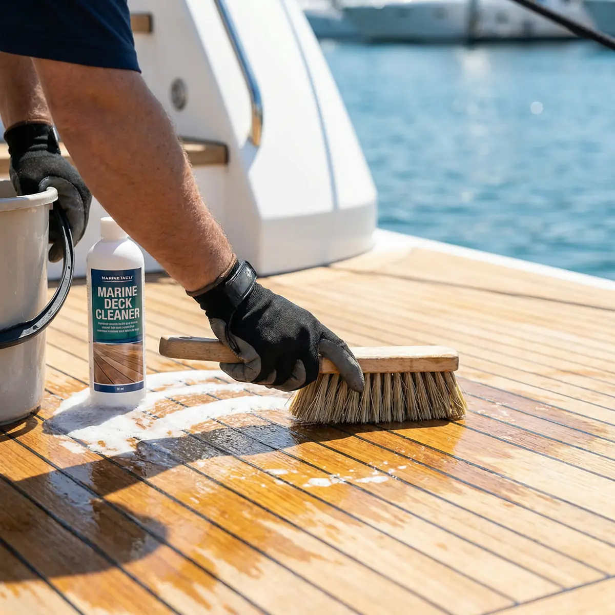 فرك وصيانة سطح السفينة