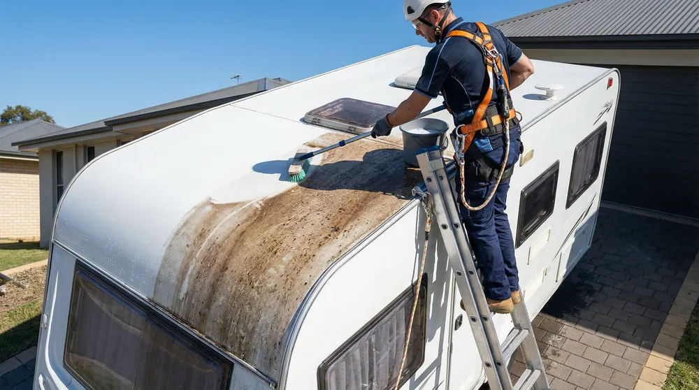 تنظيف وفحص السقف