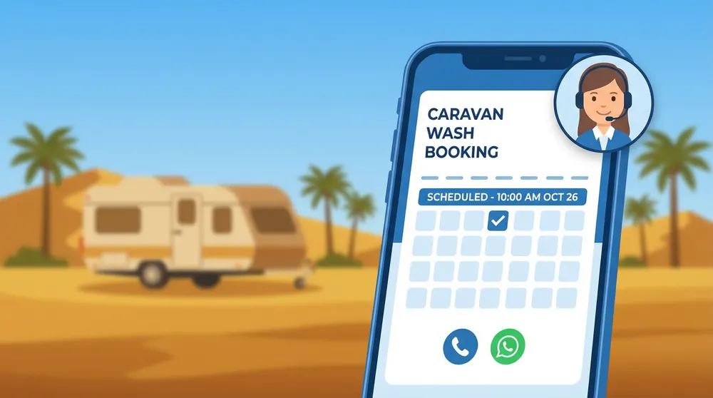 خطوات غسيل الكرفان في المنقف