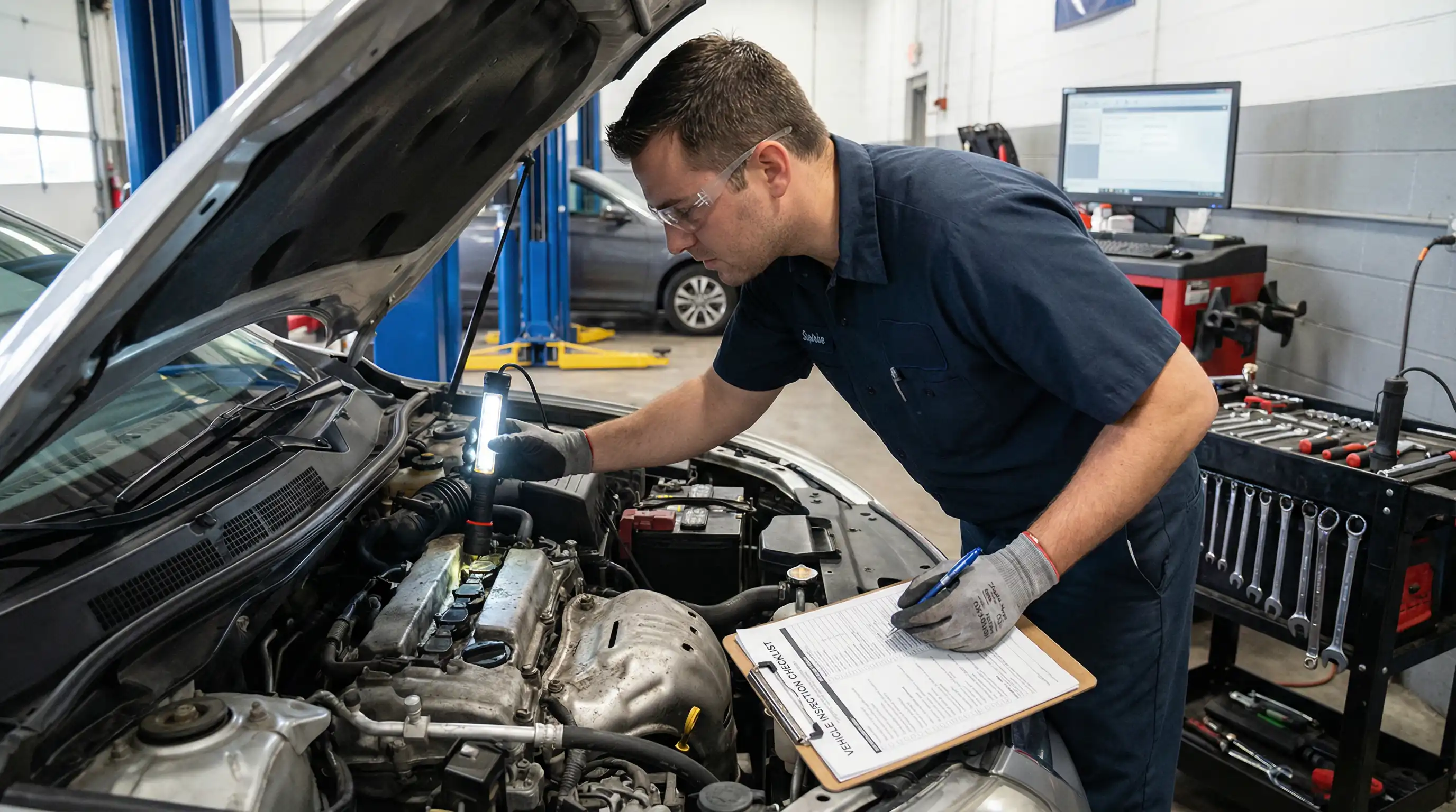 خطوات تنظيف المحرك في أبو حليفة