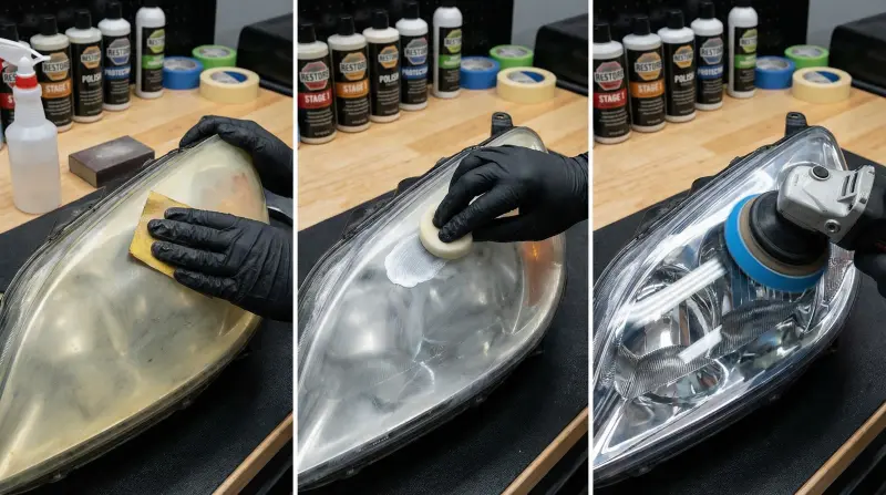 ترميم المصابيح الأمامية في شرق