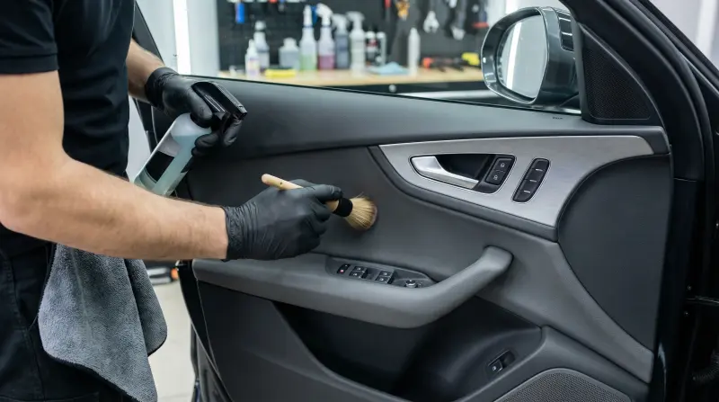 تنظيف ألواح الأبواب والزخارف