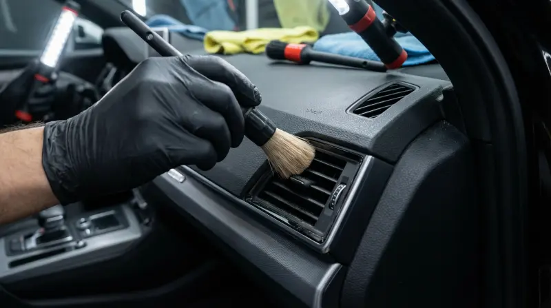 تنظيف فتحات التهوية والتفاصيل