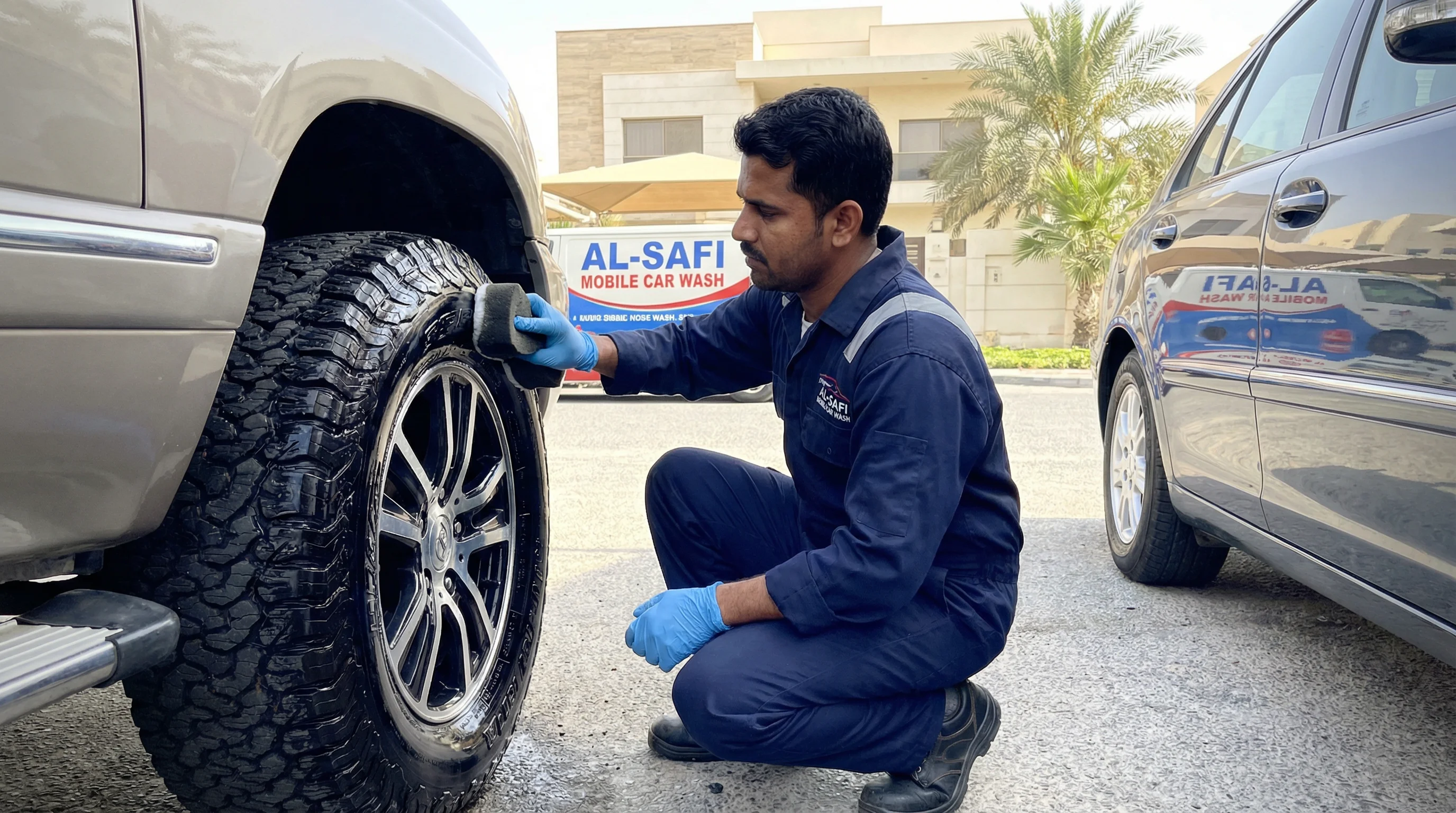 تطبيق المادة المانعة للتسرب