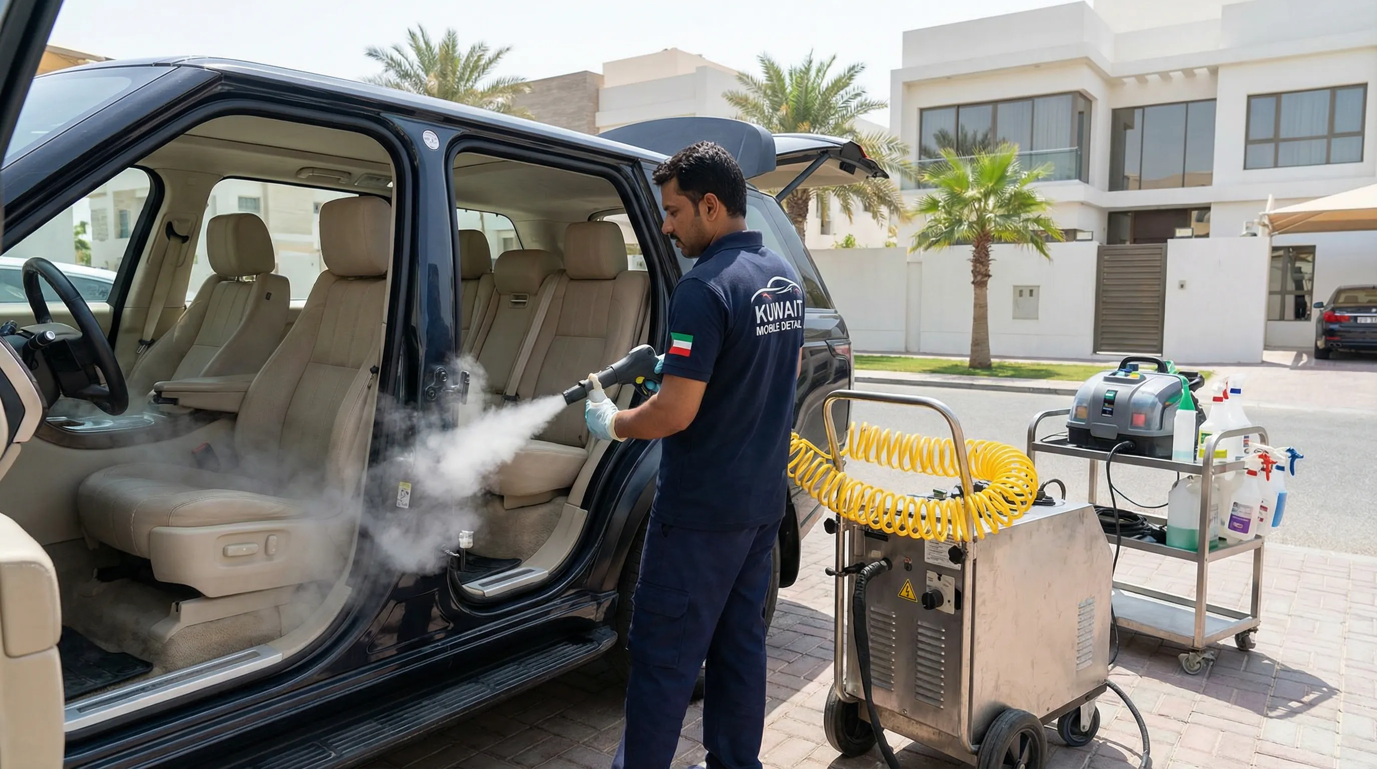 تنظيف عميق للمفروشات بالبخار